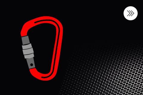 Karabiner, Steigklemmen, Anschlagpunkte, Hardware